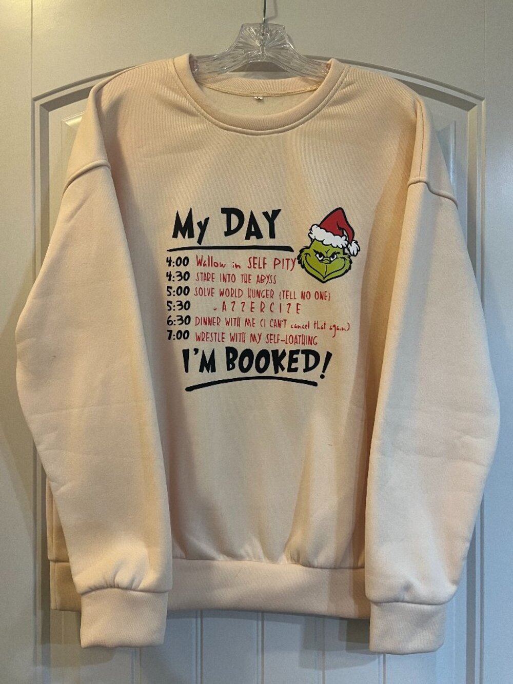 Grinch Sweatshirt - Funny! - Size L